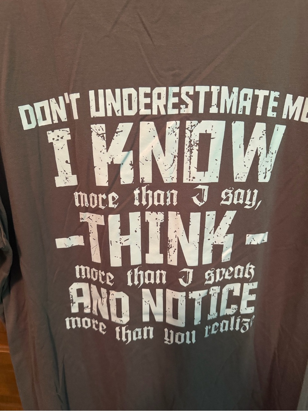 Men's Brown Graphic Short Sleeve Tee - Motivational Text